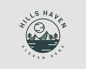 Minimalist Mountain Adventure logo design