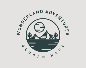 Minimalist Mountain Adventure logo design