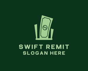 Remittance - Green Money Cash Dollar logo design