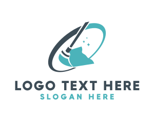 House Cleaning - Mop Cleaning Sweep logo design