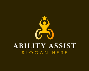 Handicap - Wheelchair Disability Physiotherapy logo design
