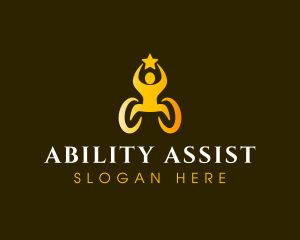 Wheelchair Disability Physiotherapy  logo design