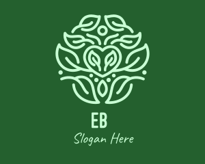 Flower - Organic Leaf Heart logo design