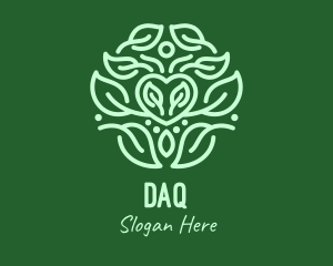 Gardening - Organic Leaf Heart logo design