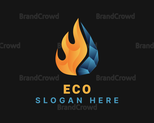 Gradient Fire & Glacier Logo