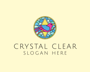 Glass - Colorful Bird Stained Glass logo design