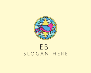 Blessing - Colorful Bird Stained Glass logo design