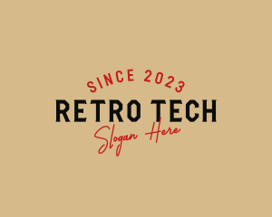 Retro Shop Business logo design