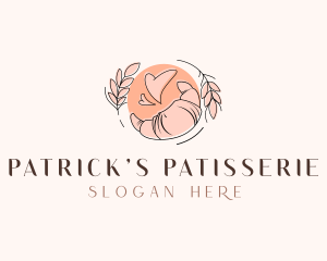 Croissant Baking Patisserie logo design