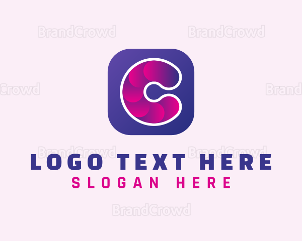 Digital Icon Letter C Logo