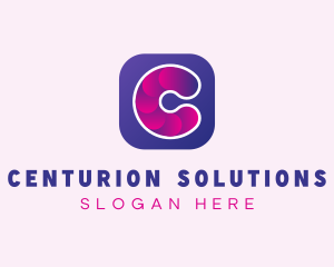 Digital Icon Letter C logo design