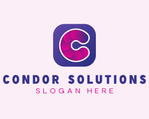 Digital Icon Letter C logo design