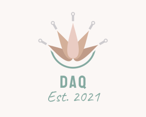 Needle - Flower Acupuncture Therapy logo design