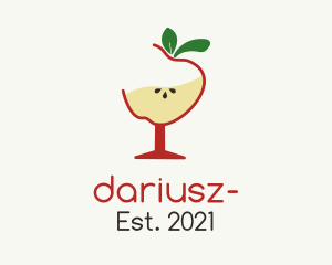 Orchard - Apple Fruit Cocktail Glass logo design