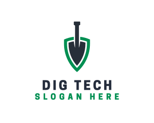 Trowel Tool Shield  logo design