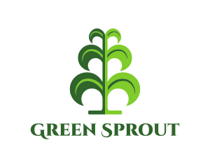 Green Tree Plant logo design