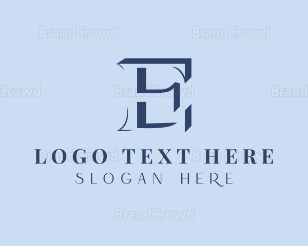 Blue Company Letter E Logo