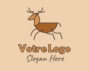 Wild Brown Deer  Logo
