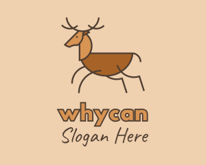 Wild Brown Deer  Logo