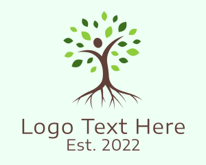 Holistic - Healthy Yoga Tree logo design