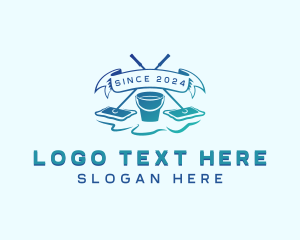Bucket - Cleaning Mop Bucket logo design