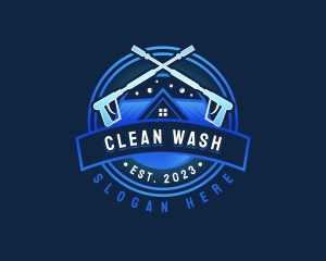 Washer - Home Pressure Washer Cleaning logo design