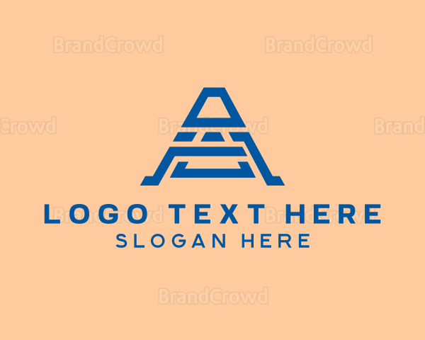 Pyramid Tribal Letter A Logo