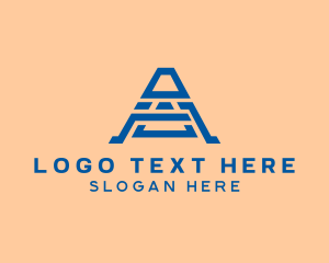 Pyramid Tribal Letter A  logo design