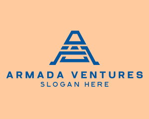 Pyramid Tribal Letter A  logo design