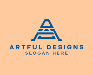 Pyramid Tribal Letter A  logo design