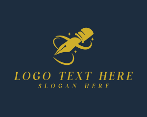 Calligrapher - Editor Pen Nib logo design