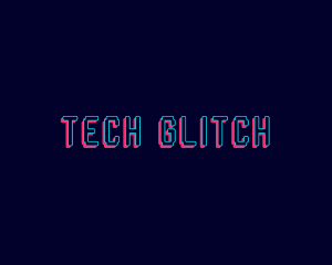 Neon Glitch App logo design