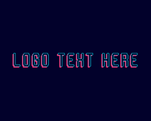 Internet - Neon Glitch App logo design
