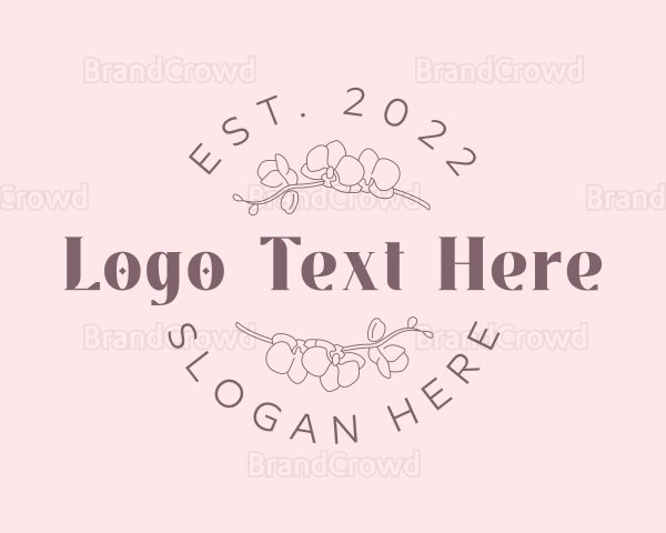Organic Flower Wordmark Logo