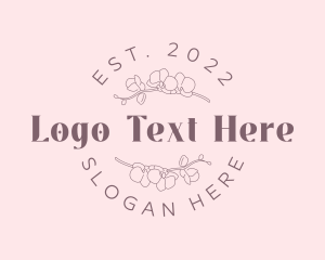 Botanical - Organic Flower Wordmark logo design