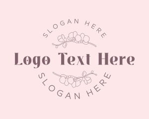 Organic Flower Wordmark Logo