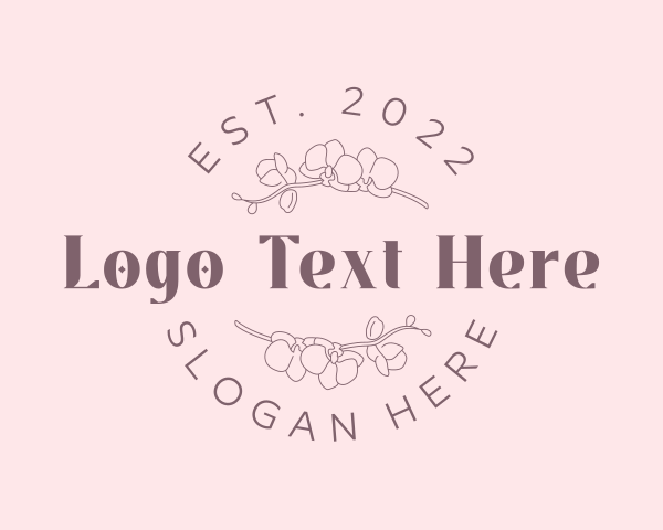 Botanical - Organic Flower Wordmark logo design