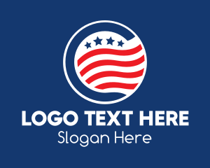 North America - Stars & Stripes USA logo design