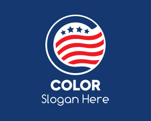 Stars & Stripes USA logo design