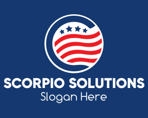 Stars & Stripes USA logo design