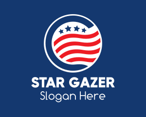 Stars & Stripes USA logo design