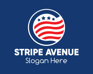 Stripes - Stars & Stripes USA logo design