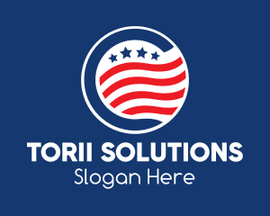 Stars & Stripes USA logo design