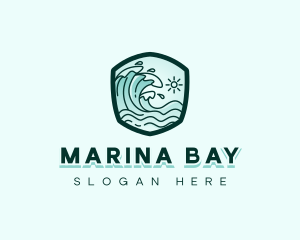 Ocean Tidal Wave logo design