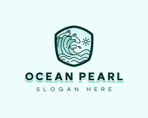 Ocean Tidal Wave logo design