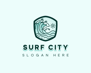 Ocean Tidal Wave logo design