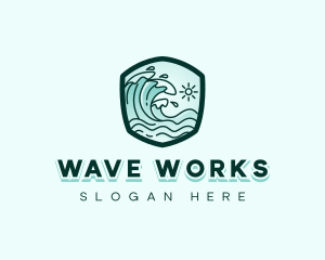 Ocean Tidal Wave logo design