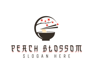 Ramen Cherry Blossom logo design