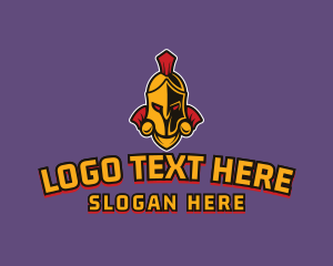 Knight - Soldier Spartan Gaming logo design