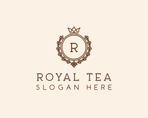 Wreath Royal Crown logo design